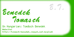 benedek tomasch business card