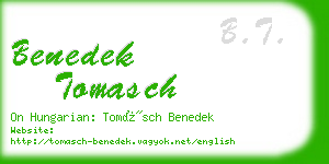 benedek tomasch business card